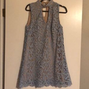 Purple Crochet Over Lay Dress